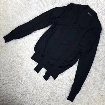 바그리오니 [M 상당] 울 100% 롱 가디건 블랙