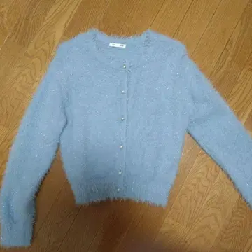 GU 라이트 블루 니트 가디건 S