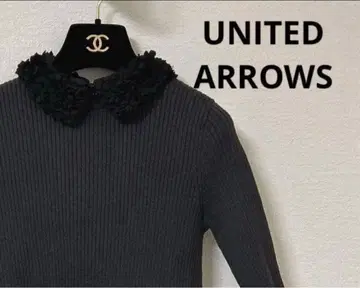 [ 새상품 ] UNITED ARROWS 레이디 플라워 튤 니트