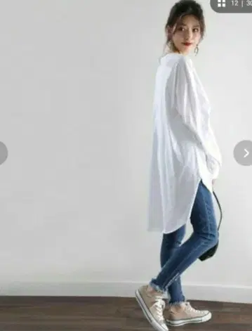 오버 사이즈 셔츠 긴팔 미사용 새상품 L