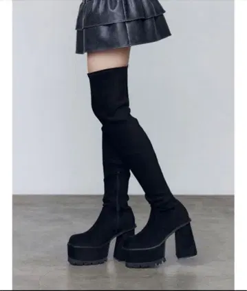 EMODA 스퀘어 핏 롱 부츠 L