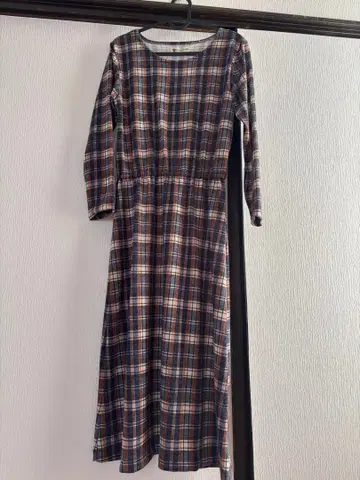 cooetoregyuri 체크 무늬 롱 원피스