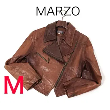 E5103 MARZO 에이징 가죽 라이더 자켓