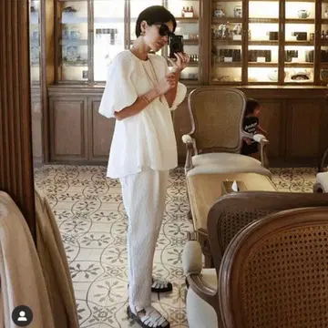 machatt 푸케 자카드 팬츠