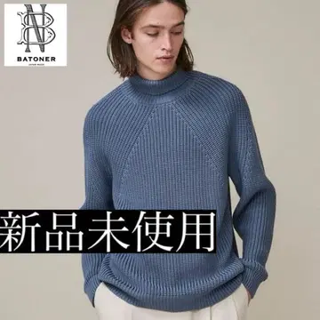 새상품 ] BATONER 바토너 시그니처 니트 그레이 블루 사이즈 1
