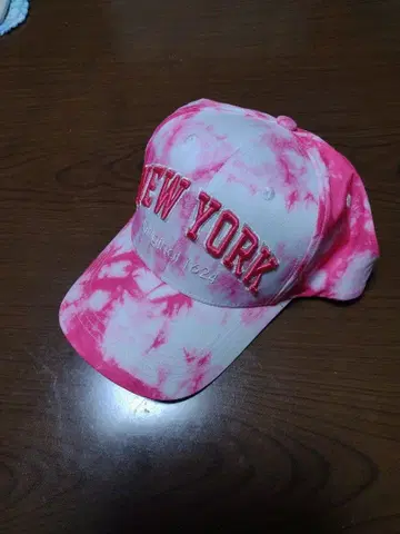 [ 미사용 ] NEW YORK 핑크 캡