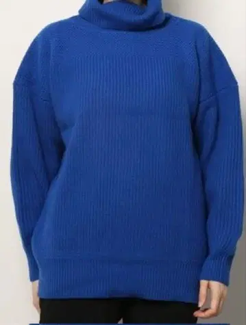 BEAMS BOY 터틀넥 니트 블루