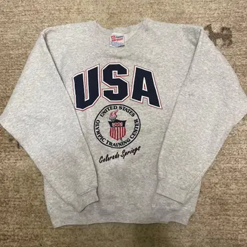 Hanes USA 올림픽 트레이닝 센터 맨투맨 M