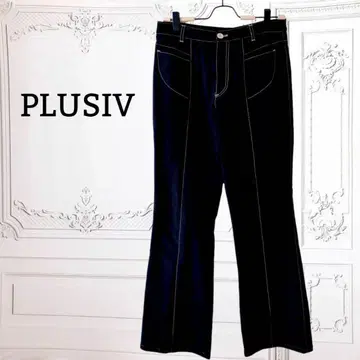 [플러시브] 시바타 스트레치 팬츠 [L] 블랙/블랙 캐주얼 빅 사이즈