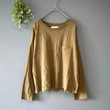 로리즈팜 [M] 어른 내추럴 루즈핏 사이드 슬릿 티셔츠