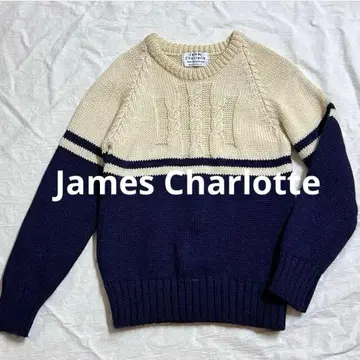 James Charlotte 케이블 짜임 니트 스웨터 Hand frame