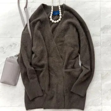 새상품급 쉽스 울 니트 가디건 브라운 부드러움