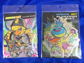 시부야 SHIBUYA ART 슬라임 초코보 알루미늄 마그넷 세트