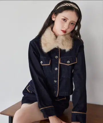 one after another NICE CLAUP 파이핑 옷깃 자켓