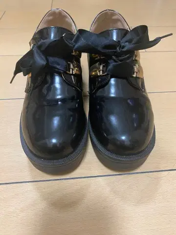 리본 포함 블랙 로퍼 L 사이즈