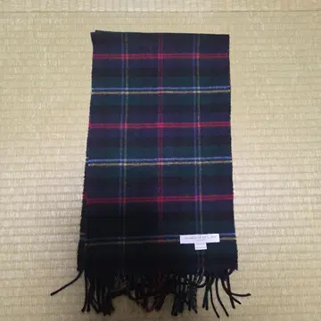 새상품급 존스턴스 캐시미어 100% 머플러 체크 무늬 새상품급