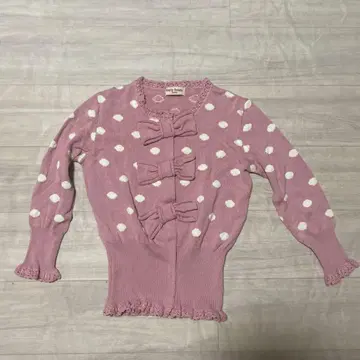 에밀리 템플 큐트 핑크 도트 가디건