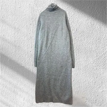 ZARA 자라 M 터틀넥 니트 롱 원피스 긴팔 스웨터