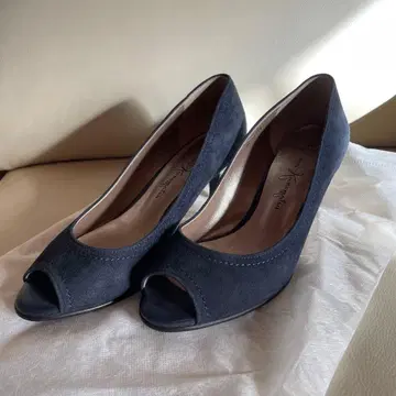 카메마츠 네이비 오픈토 힐 22cm