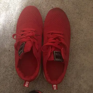 FASHION 메쉬 어퍼 레드 스니커즈 24.5cm