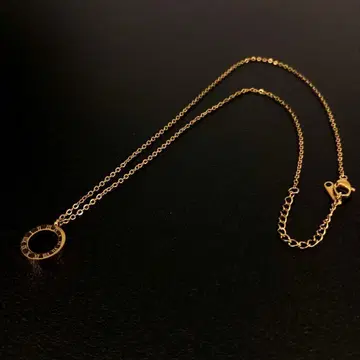 빈티지 골드 목걸이 리버서블 쉘 체인