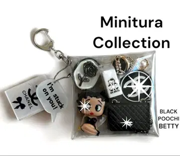 가챠 파우치 Betty Boop 블랙 파우치 흑백 베티