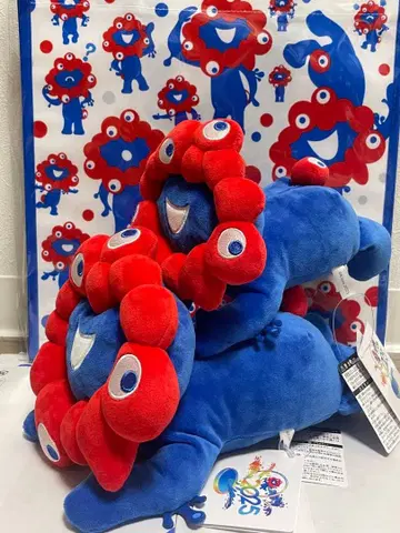 초귀여운 EXPO 누워있는 미야쿠미야쿠 봉제 인형 M과 S 사이즈 2개