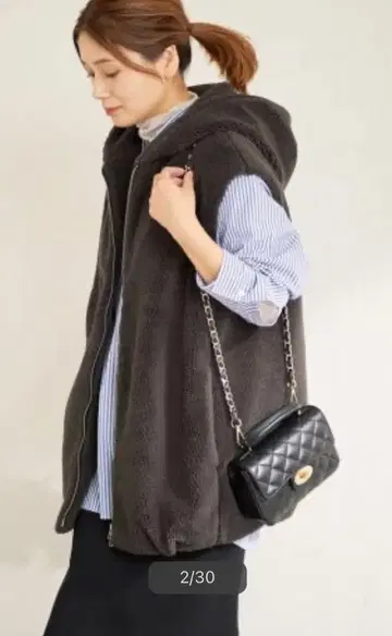 저널 스탠다드 보아 후드 베스트 그레이