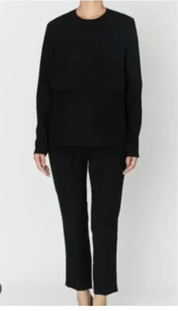 [ 미사용급 ] 블랙 긴팔 셔츠 포켓 부착