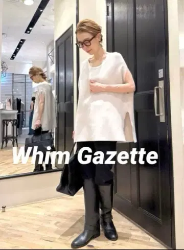 새상품 Whim Gazette 윔 가젯 홀 가먼트 풀오버 니트