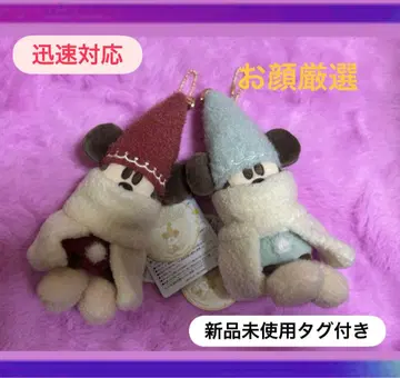 미사용 새상품 디즈니 릴린린 인형 배지 빨간색&스카이블루 세트