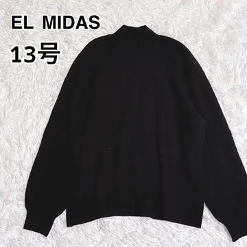 새상품급 EL MIDAS 블랙 모크넥 스웨터 13호 캐시미어 100%