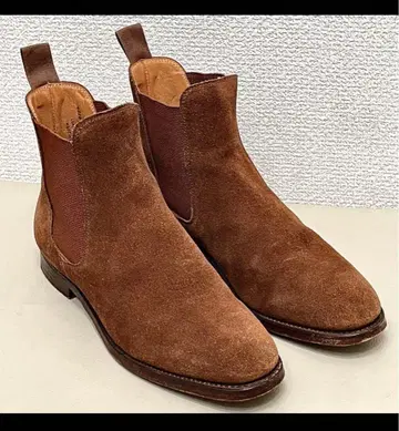 CROCKETT&JONES 사이드 고어 부츠 24.5cm 브라운 스웨이드