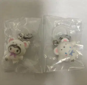 산리오 캐릭터즈 메지루시 액세서리 폭신폭신 스노우 2개