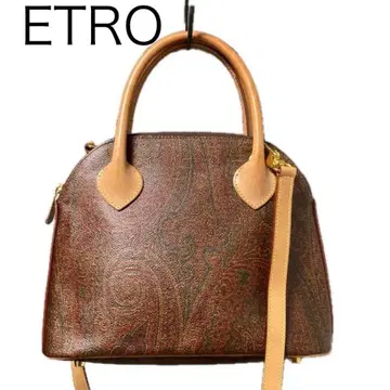 ETRO 숄더백 2way 핸드백 페이즐리 브라운 컨디션 최상