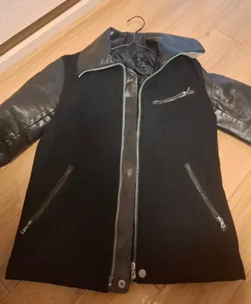 BACKLASH 울 가죽 콤비 자켓