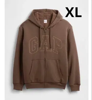 GAP 릴랙스 핏 GAP 로고 보아 안감 집업 후드티 XL