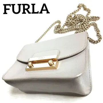 FURLA 훌라 숄더백 체인 그레이