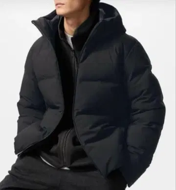 UNIQLO/심리스 다운 파카/블랙/다운 페더/L