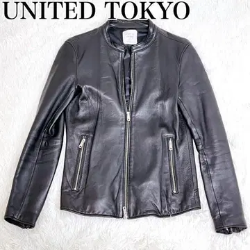 유나이티드 도쿄 램 가죽 가죽 자켓 블랙