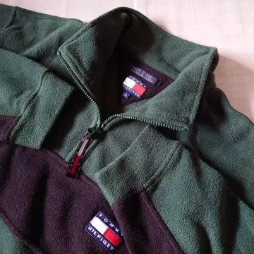 TOMMY HILFIGER 타미힐피거 플리스 그린/블랙
