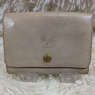 IL BISONTE 장지갑 가죽 베이지 그레이