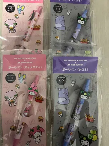 새상품 모스버거 마이멜로디 쿠로미 볼펜 4