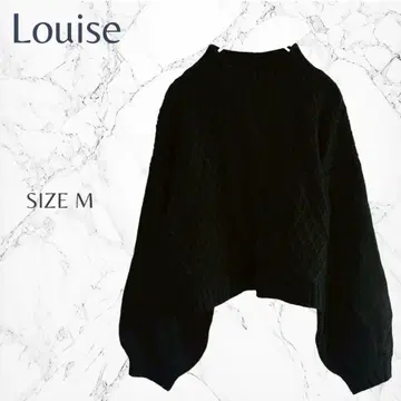 루이즈 모드 심플 캐주얼 아가일 무늬 니트 스웨터 M