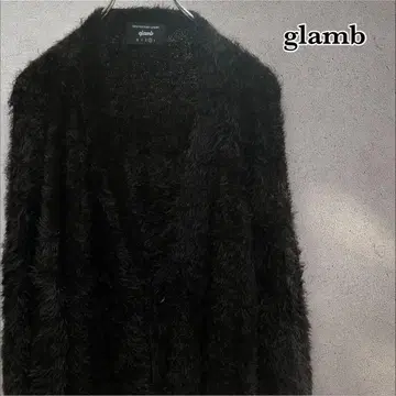 새상품급 glamb 샤기 롱 니트 가디건 블랙 3
