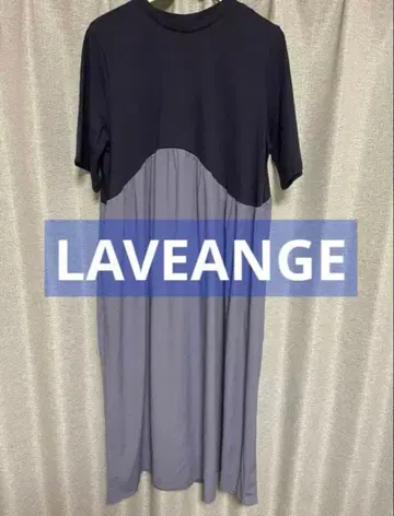 (새상품 택 포함) LAVEANGE 라비앙제 네이비 그레이 반팔 원피스
