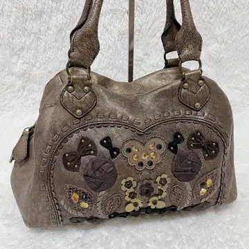 ANNA SUI 안나수이 비쥬 천연 가죽 핸드백 보스턴 토트백