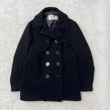 [ 미국제 L 충전솜 퀼팅 ] 샷 피코트 더블 블랙