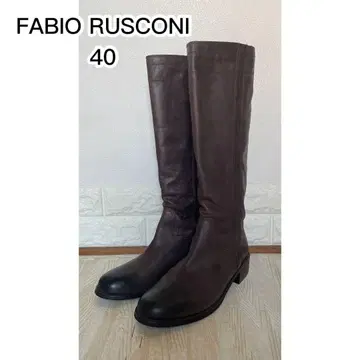 FABIO RUSCONI 롱 부츠 40 다크 브라운