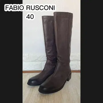 FABIO RUSCONI 롱 부츠 40 다크 브라운